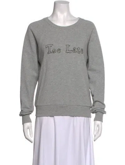 Pre-owned Saint Laurent 2015 Graphic Print Sweatshirt In Grey