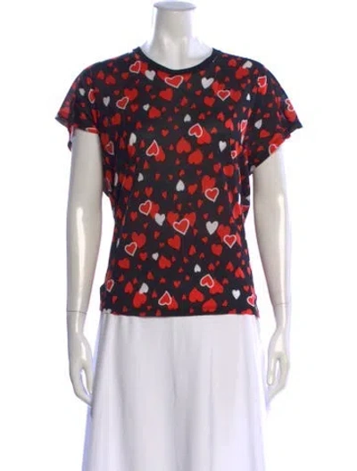 Pre-owned Saint Laurent 2015 Hearts T-shirt In Black