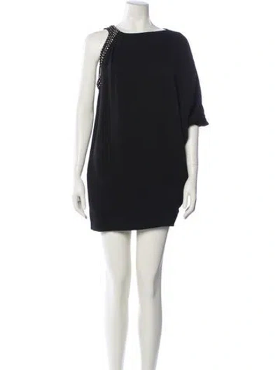 Pre-owned Saint Laurent 2015 Mini Dress In Black