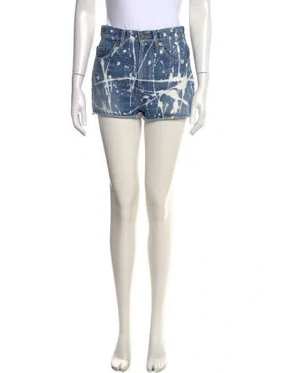 Pre-owned Saint Laurent 2015 Mini Shorts In Blue