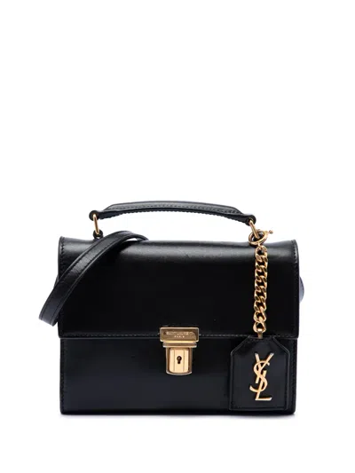 Pre-owned Saint Laurent 2015 Mini Smooth Calfskin High School Satchel In Black