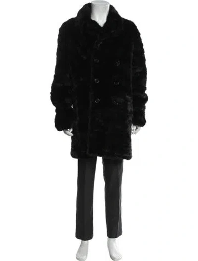 Pre-owned Saint Laurent 2015 Mink Parka In Black