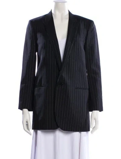 Pre-owned Saint Laurent 2015 Mohair Blazer In Gray