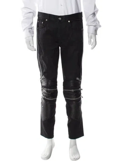 Pre-owned Saint Laurent 2015 Moto Jeans In Black