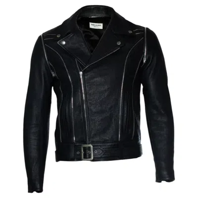 Pre-owned Saint Laurent , 2015 Multi Zipper Leather Jacket In Black