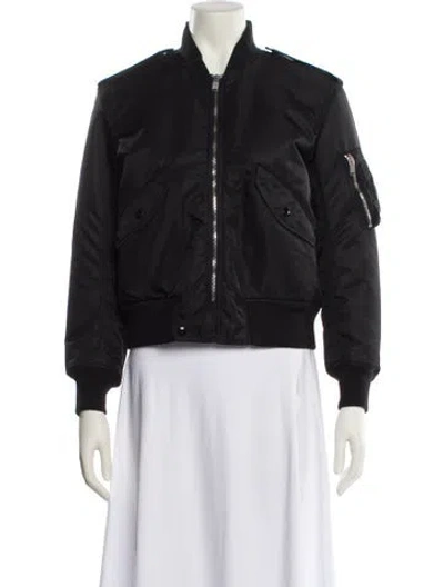 Pre-owned Saint Laurent 2015 Nylon Bomber Jacket In Green