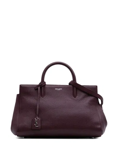 Pre-owned Saint Laurent 2015 Small Grained Calfskin Cabas Rive Gauche Satchel