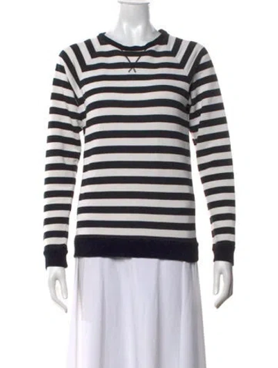 Pre-owned Saint Laurent 2015 Striped Sweater In Black