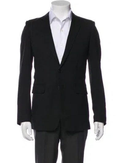 Pre-owned Saint Laurent 2015 Virgin Wool Peacoat In Multi