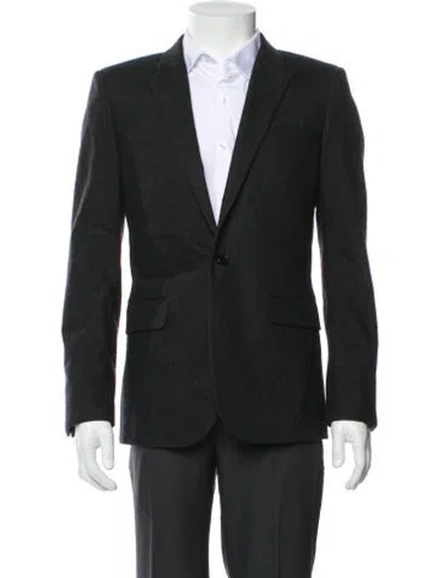 Pre-owned Saint Laurent 2015 Wool Blazer In Gray