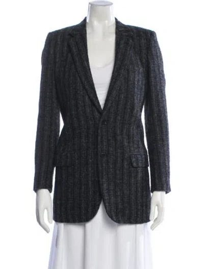 Pre-owned Saint Laurent 2015 Wool Blazer In Gray