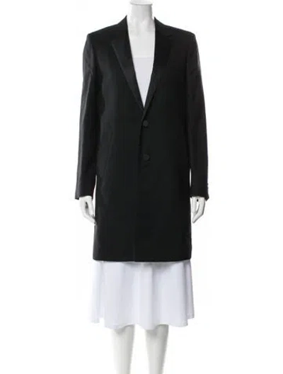 Pre-owned Saint Laurent 2015 Wool Coat In Black