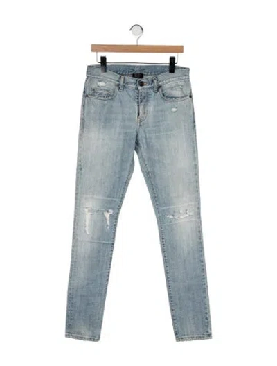 Pre-owned Saint Laurent 2015-2016 Slim Fit Jeans In Blue