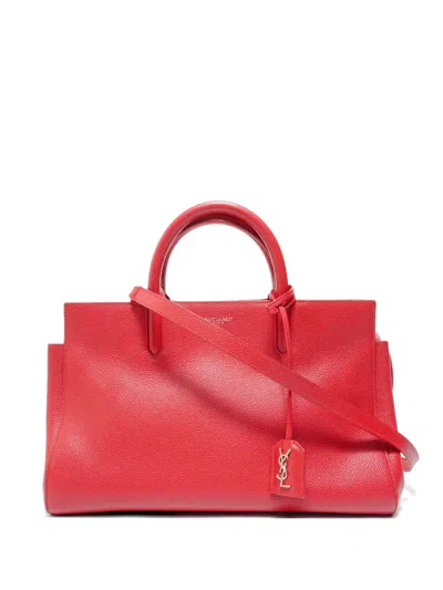 Pre-owned Saint Laurent 2015-2020 Cabas Rive Gauche Tote Bag In Red