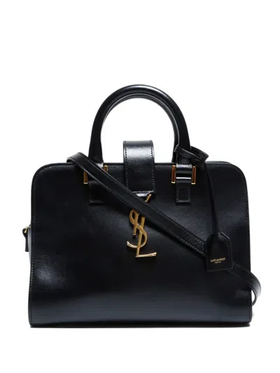 Pre-owned Saint Laurent 2015s Leather Baby Cabus Bag In Black