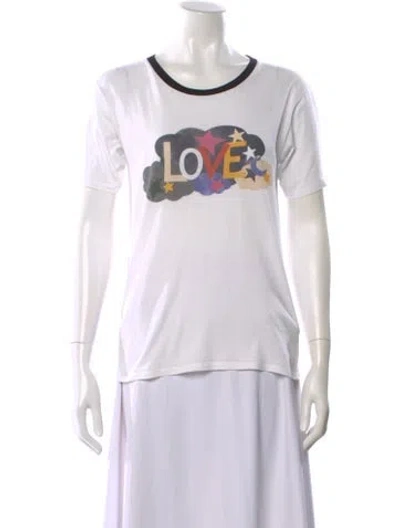 Pre-owned Saint Laurent 2016 Graphic Print T-shirt In White