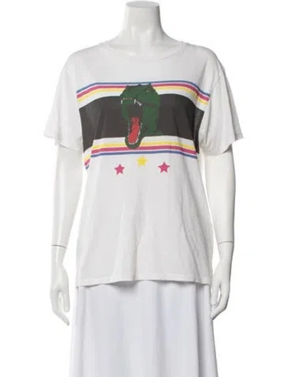 Pre-owned Saint Laurent 2016 Graphic Print T-shirt In White