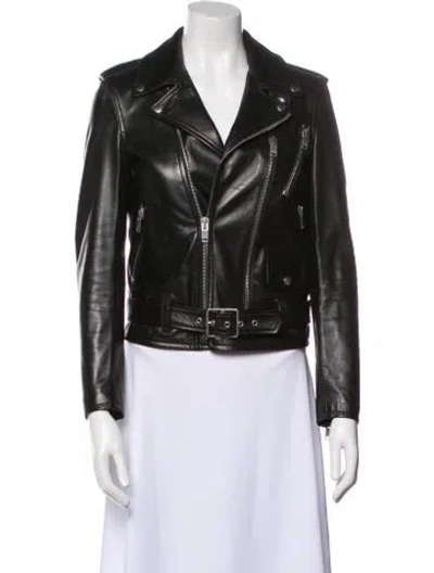 Pre-owned Saint Laurent 2016 L17 Biker Jacket In Black