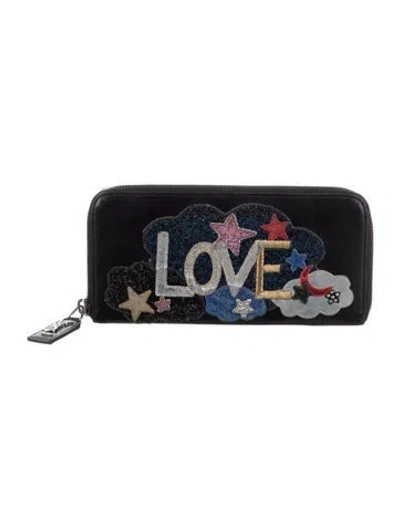 Pre-owned Saint Laurent 2016 Leather Continental Wallet In Black