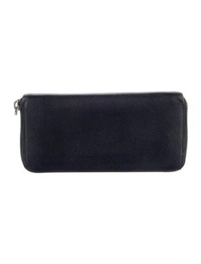Pre-owned Saint Laurent 2016 Leather Continental Wallet In Blue
