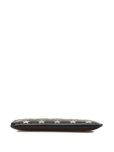Pre-owned Saint Laurent 2016 Leather Star Rider Ipad Pouch Clutch Bag