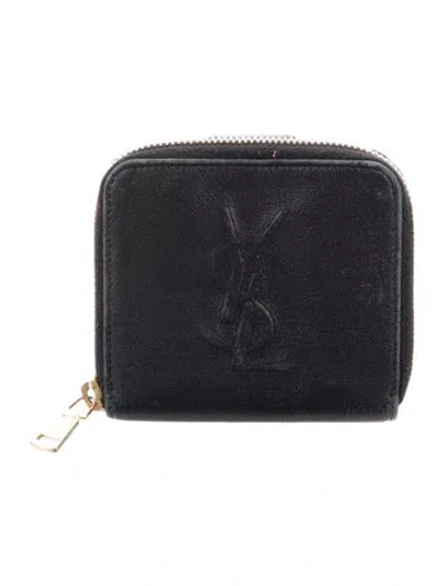 Pre-owned Saint Laurent 2016 Leather Wallet In Black