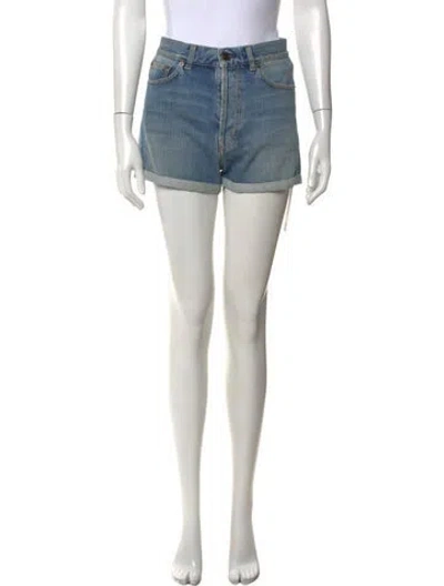 Pre-owned Saint Laurent 2016 Mini Shorts In Blue