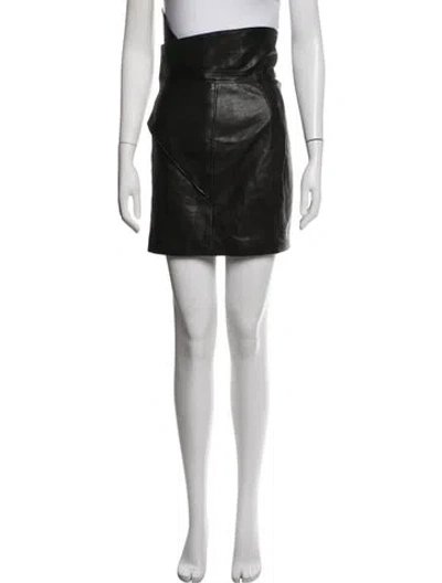 Pre-owned Saint Laurent 2016 Mini Skirt In Black