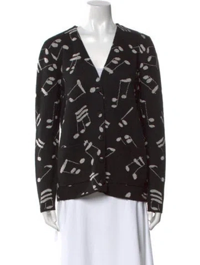 Pre-owned Saint Laurent 2016 Printed Sweater In Black