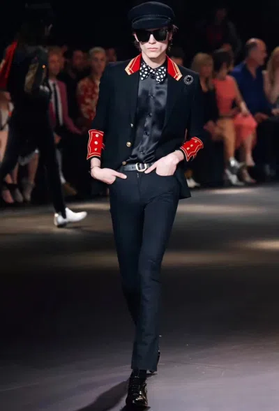 Pre-owned Saint Laurent 2016  Paris Officer Suit Jacket/ Blazer In Black