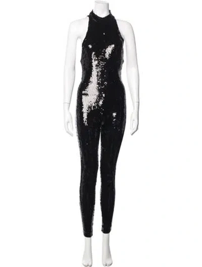 Pre-owned Saint Laurent 2016 Sequin Jumpsuit In Black