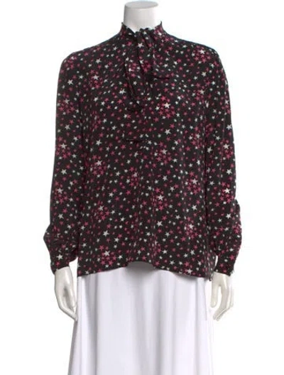 Pre-owned Saint Laurent 2016 Silk Top In Black