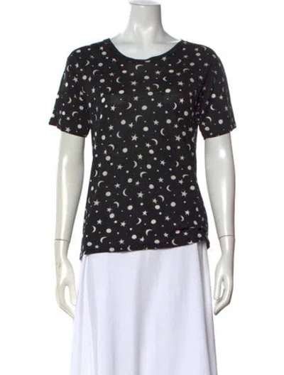 Pre-owned Saint Laurent 2016 Star Print T-shirt In Black