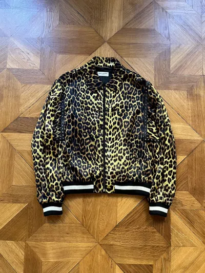 Pre-owned Saint Laurent 2016 Surf Sound Leopard Jacket