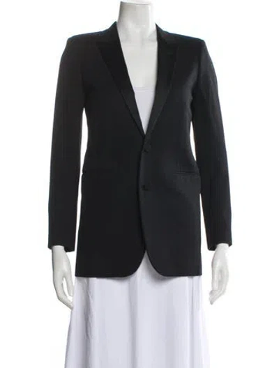 Pre-owned Saint Laurent 2016 Virgin Wool Blazer In Gray