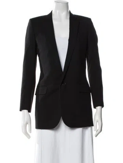 Pre-owned Saint Laurent 2016 Virgin Wool Blazer W/ Tags In Black