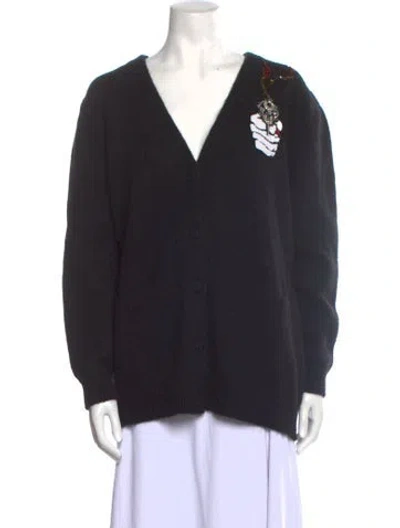 Pre-owned Saint Laurent 2016 Virgin Wool Sweater In Black