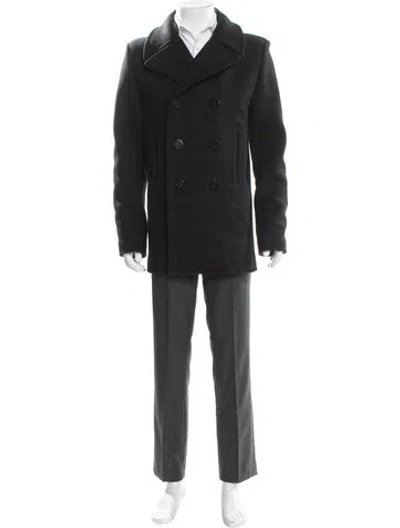 Pre-owned Saint Laurent 2016 Wool Coat In Black