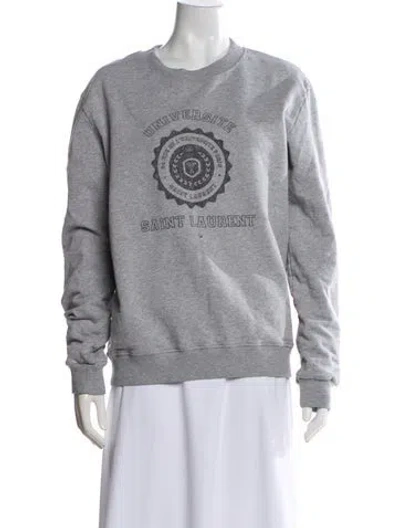 Pre-owned Saint Laurent 2016-2017 Université Sweatshirt In Gray