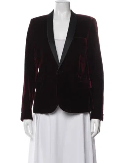 Pre-owned Saint Laurent 2017 Blazer In Burgundy