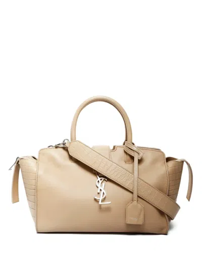Pre-owned Saint Laurent 2017 Downtown Tote Bag In Neutral