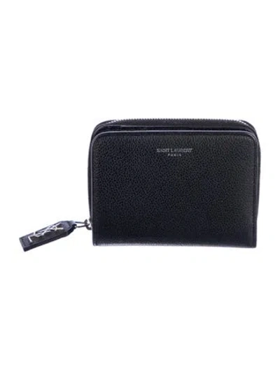 Pre-owned Saint Laurent 2017 Gauche Wallet In Black