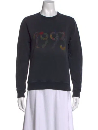 Pre-owned Saint Laurent 2017 Graphic Print Sweatshirt In Grey