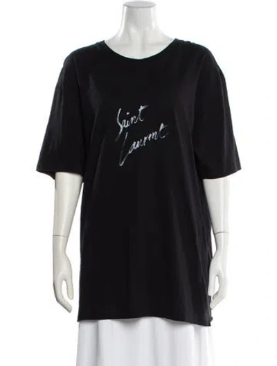 Pre-owned Saint Laurent 2017 Graphic Print T-shirt In Black