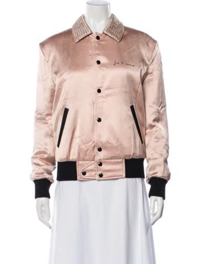 Pre-owned Saint Laurent 2017 Je T'aime Bomber Jacket In Pink
