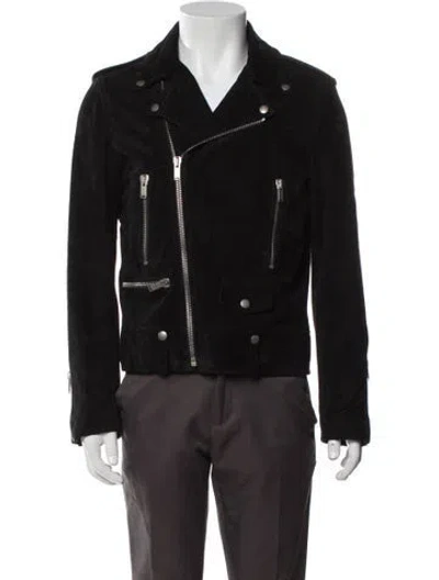 Pre-owned Saint Laurent 2017 Lamb Leather Moto Jacket In Black