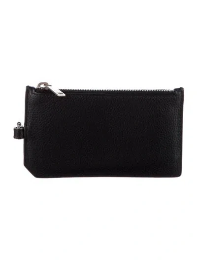 Pre-owned Saint Laurent 2017 Leather Card Holder In Black