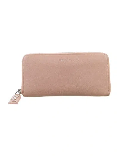 Pre-owned Saint Laurent 2017 Leather Continental Wallet In Pink