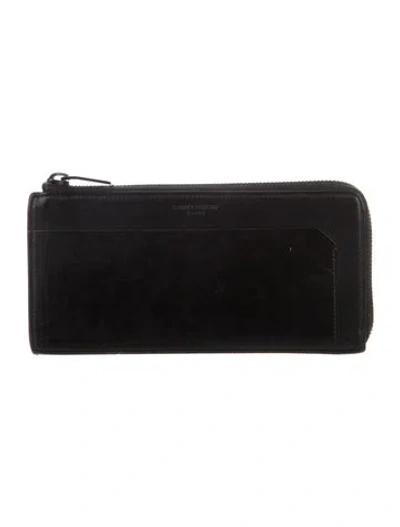 Pre-owned Saint Laurent 2017 Leather Wallet In Black