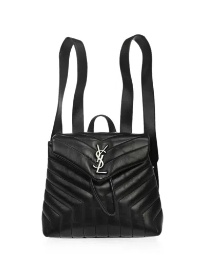 Pre-owned Saint Laurent 2017 Loulou Backpack In Black
